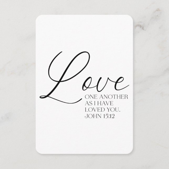 John 15:12 Scripture Memory Card (Vorderseite)