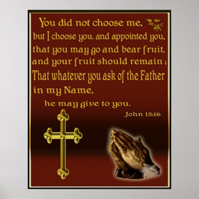 John 15:16 Poster (Vorne)