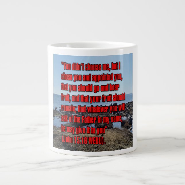 John 15:16 WEBU Mug Jumbo-Tasse (Vorderseite)