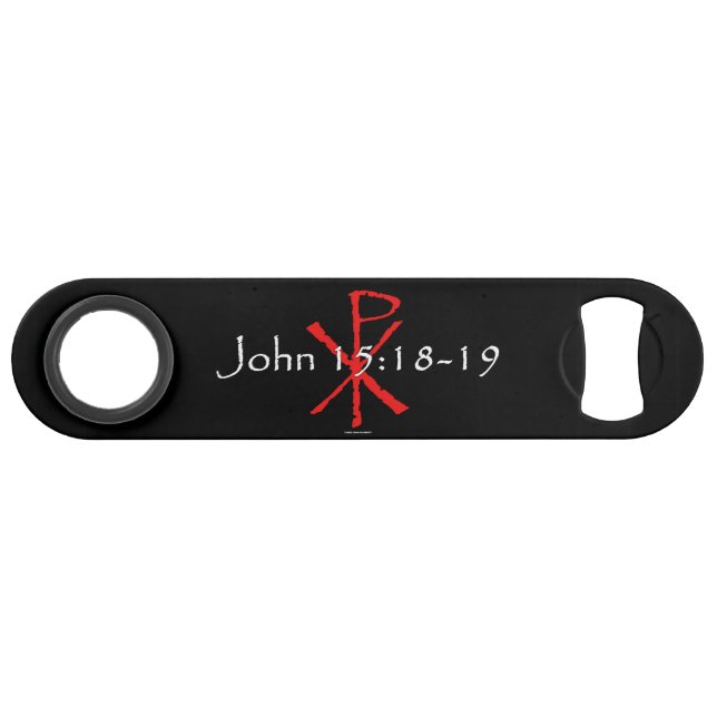 John-15:18 - 19 speedflaschenöffner (Vorderseite (Horizontal))