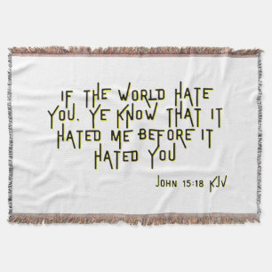 John 15:18 KJV Bible Scripture Verse Decke