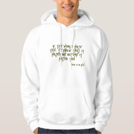 John 15:18 KJV Bible Scripture Verse Men's Hoodie