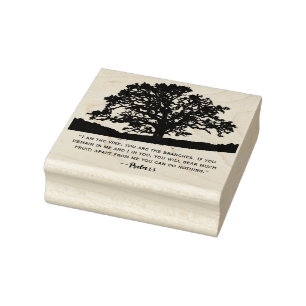 John 15:5 Heiliger Baum des Lebens  Gummistempel