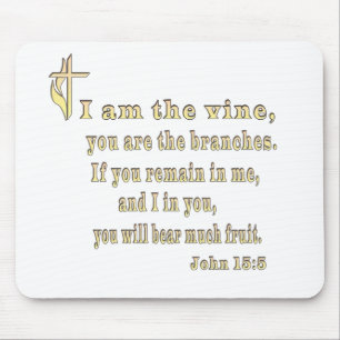 John 15:5 Kleidung und mehr Mousepad