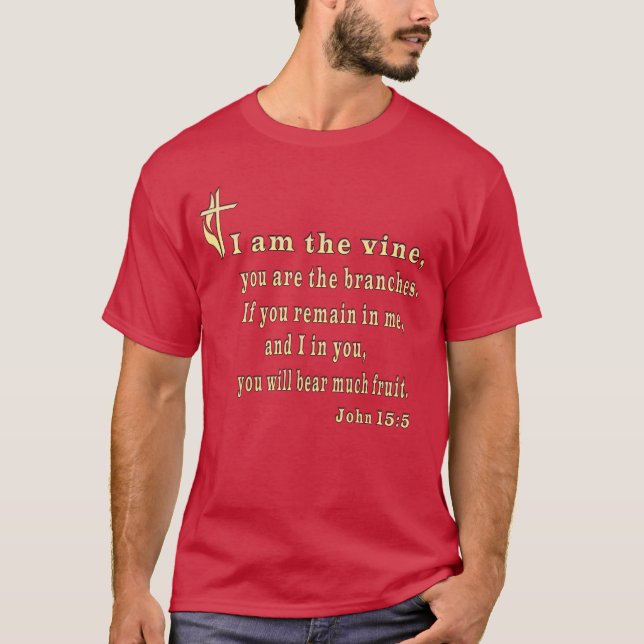 John 15:5 T-Shirt (Vorderseite)