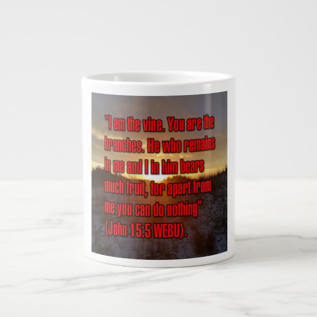 John 15:5 WEBU-Tasse Jumbo-Tasse (Vorderseite)