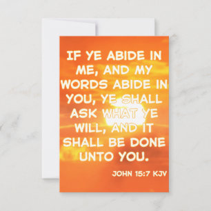 John 15:7 KJV Bible Verse Pic Begrüßung Karte