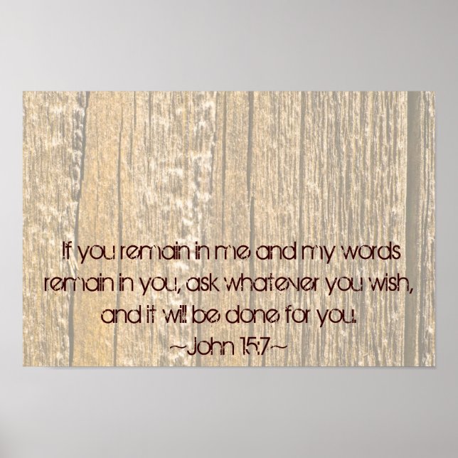 John 15:7 poster (Vorne)
