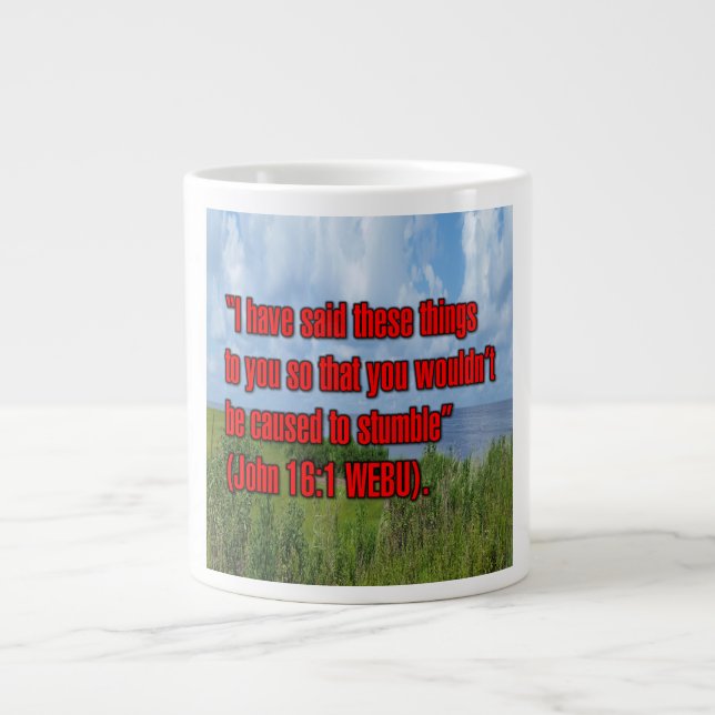 John 16:1 WEBU Mug Jumbo-Tasse (Vorderseite)