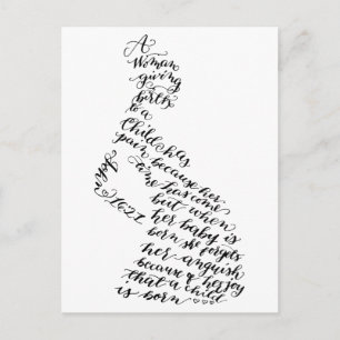 John 16:21 Postkarte