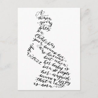 John 16:21 Postkarte