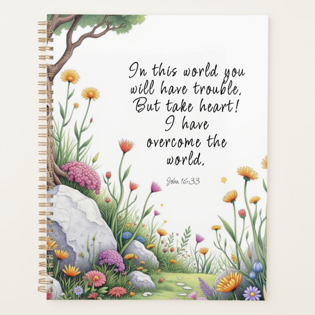 John 16:33 Bibelvers Bild Poster Planer (Vorderseite)