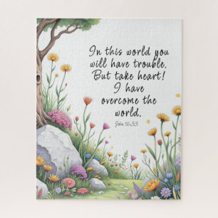 John 16:33 Bibelvers Bild Poster Puzzle