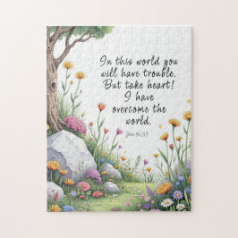 John 16:33 Bibelvers Bild Poster Puzzle