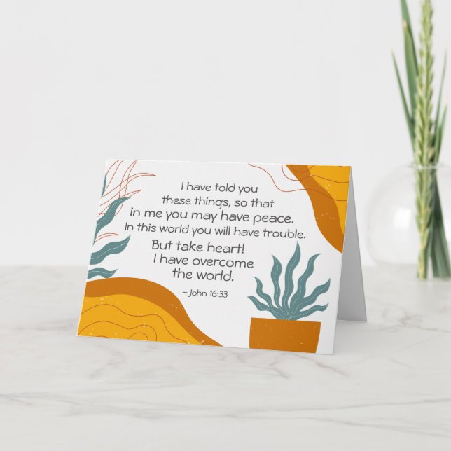 John 16:33 In mir hast du vielleicht Frieden Karte (Vorderseite)