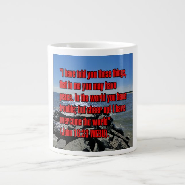 John 16:33 WEBU Mug Jumbo-Tasse (Vorderseite)