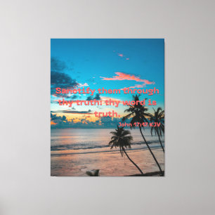 John 17:17 Bible Verse Scripture KJV Leinwand Pic