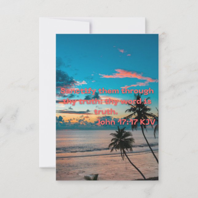 John 17:17 KJV Bible Verse Pic Flat Grußkarte Karte (Vorderseite)