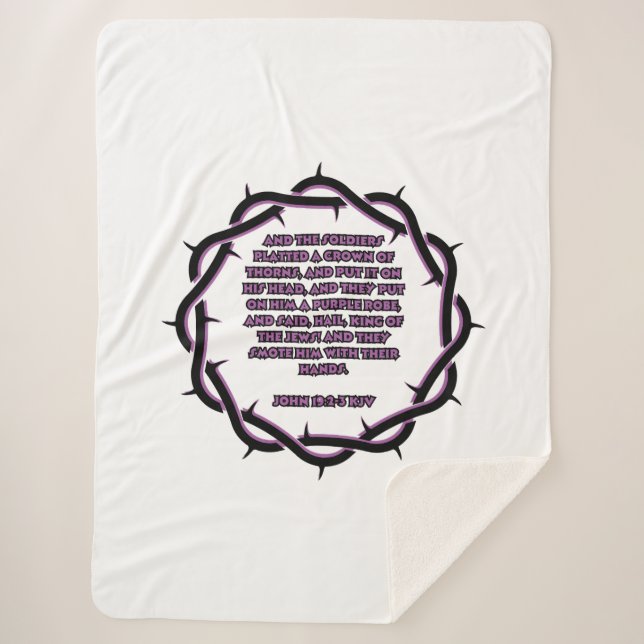 John 19:2-3 KJV Bible Verse Scripture Sherpadecke (Vorderseite)