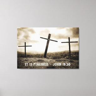 JOHN 19:30 Starke Canvas Print Leinwanddruck