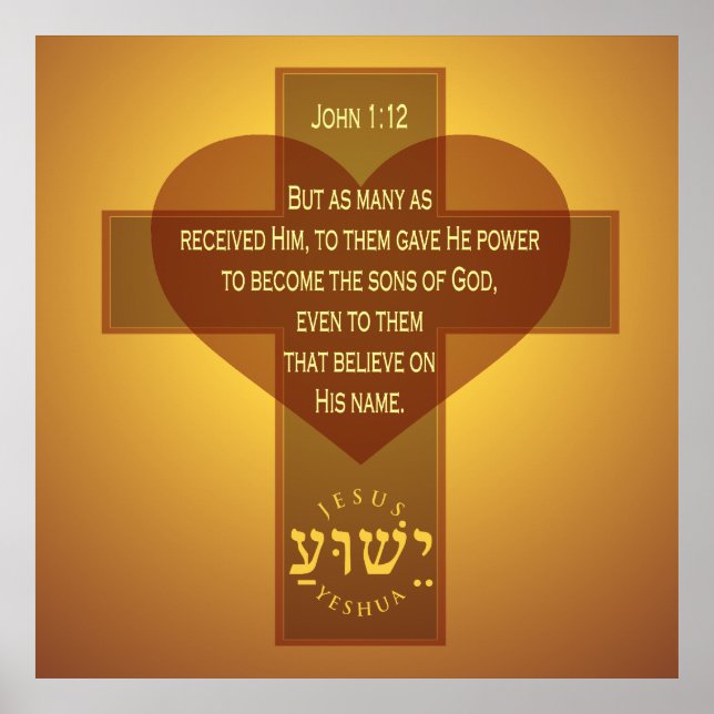 John 1:12 poster (Vorne)