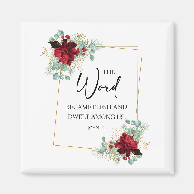 John 1 14 Bible verse Magnet (Vorne)