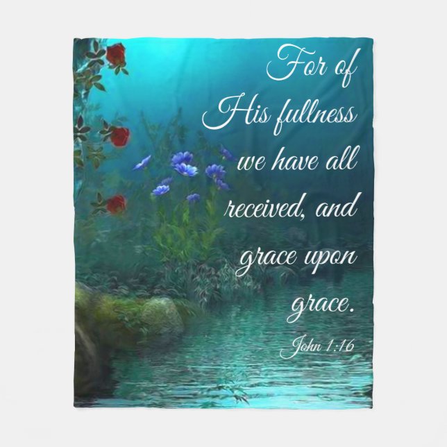 John 1:16 fleecedecke (Vorderseite)