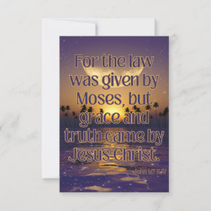 John 1:17 Bible Verse Pic Grußkarte Karte