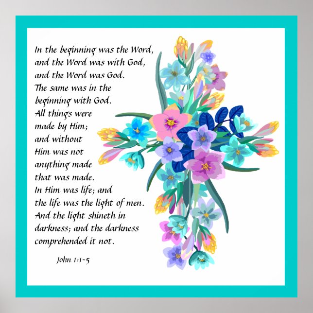 John 1:1-5 poster (Vorne)