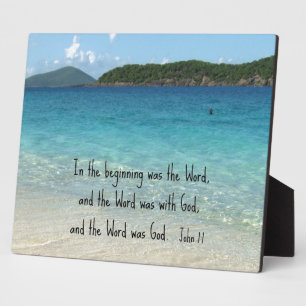 John 1:1 Am Anfang war das Wort.. Fotoplatte