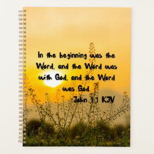 John 1:1 Bible Verse Calendar Planner Planer