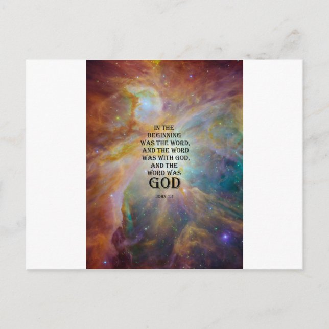 John 1:1 postkarte (Vorderseite)