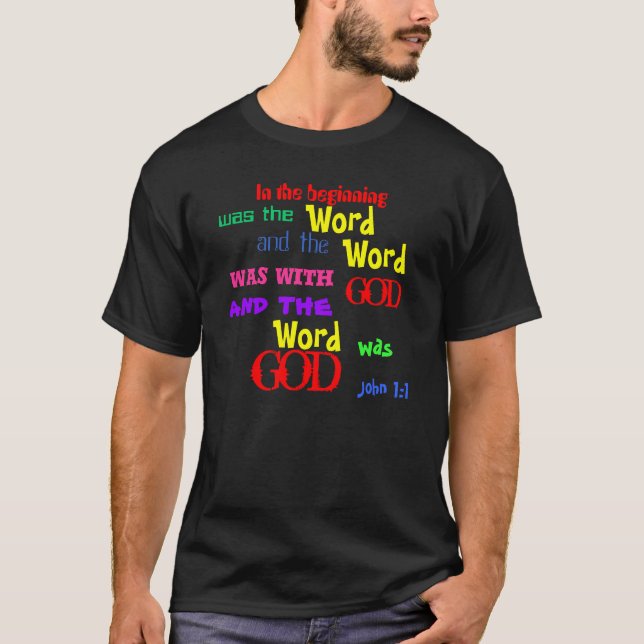 John-1:1 war das Wort Gott! T-Shirt (Vorderseite)