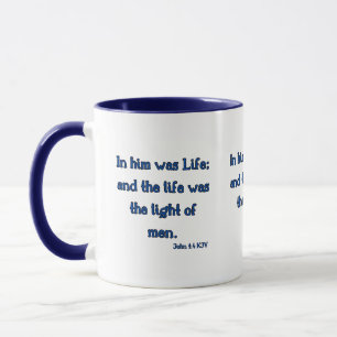 John 1:4 KJV Bible Verse Zwei-Tone-Tasse Tasse