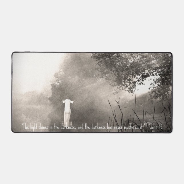 JOHN 1:5 Schreibtischmatte (Vorderseite)