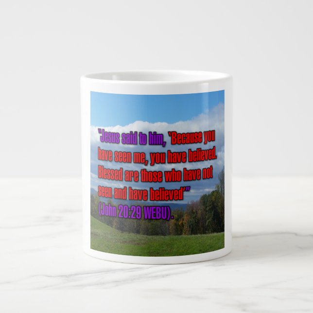 John 20:29 WEBU Mug Jumbo-Tasse (Vorderseite)