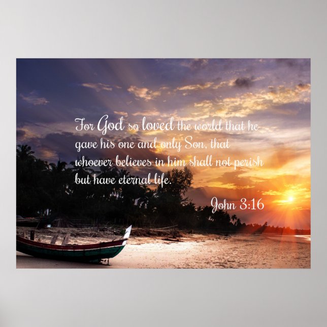 John 3:16 #1 NIV - Scripture Christlich Wall Art Poster (Vorne)