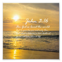 John 3:16 #2 NIV - Scripture Christlich Wall Art