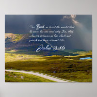 John 3:16 #9 NIV - Scripture Christlich Wall Art