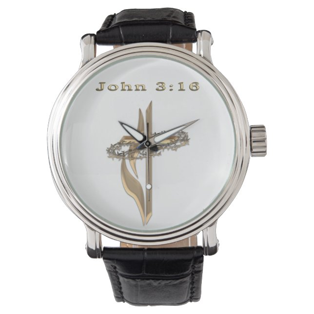 John 3:16 Artikel Armbanduhr (Vorderseite)