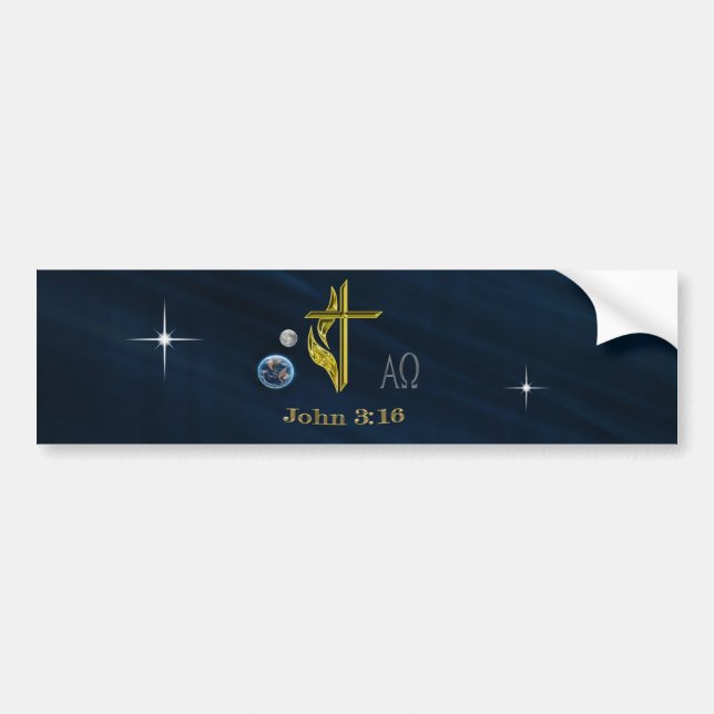 John 3:16 autoaufkleber (Vorne)