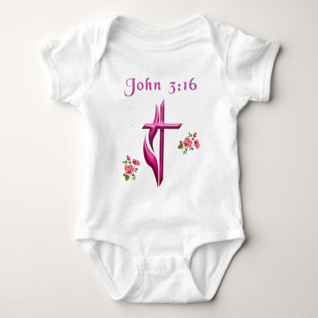 John 3:16 baby strampler (Vorderseite)