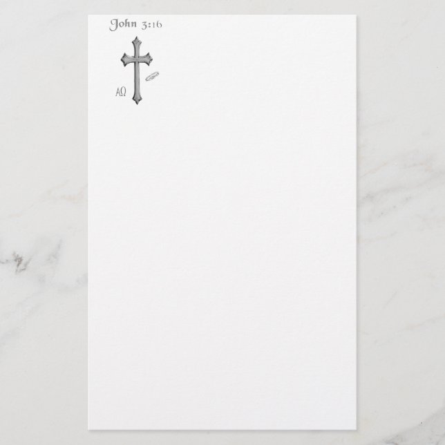 John 3:16 Bekleidung Briefpapier (Vorderseite)