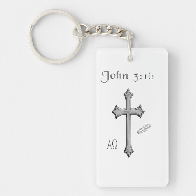 John 3:16 Bekleidung Schlüsselanhänger (Vorderseite)