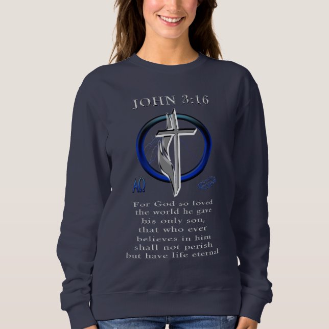John 3:16 Bekleidung Sweatshirt (Vorderseite)