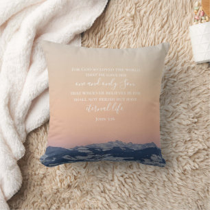 John 3:16 Benutzerdefinierter Text Schweizer Alp Kissen