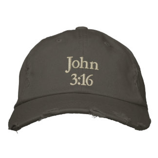 John 3:16 bestickte kappe