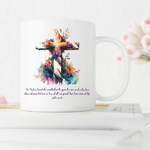 John 3:16 Bibelkreuz Christliche Verse Kaffeetasse