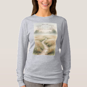John 3:16 Bibelvers Damen Langarmshirt T-Shirt