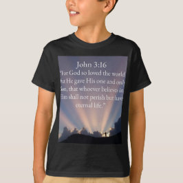 John 3:16 Bibelvers Kind T-Shirt
